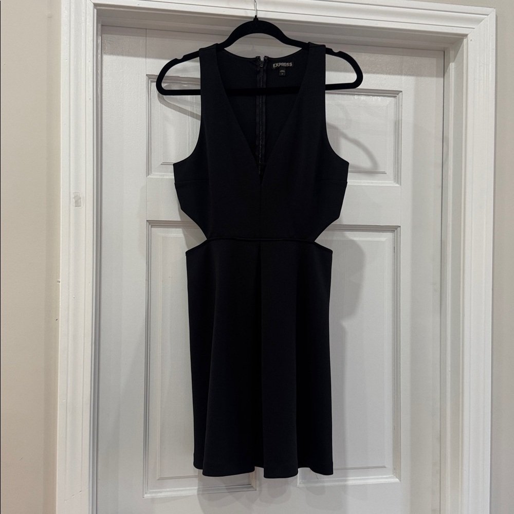 Express Sexy Cut-Out Black Backless Dress